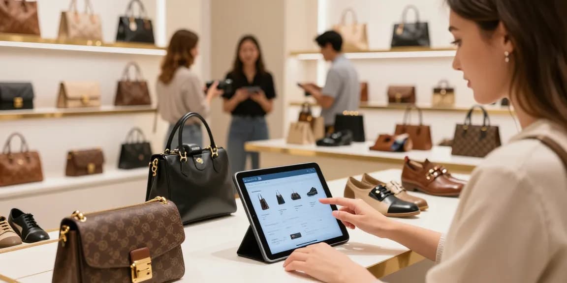 High-quality shopping experience at a 레플리카 사이트 showcasing designer products