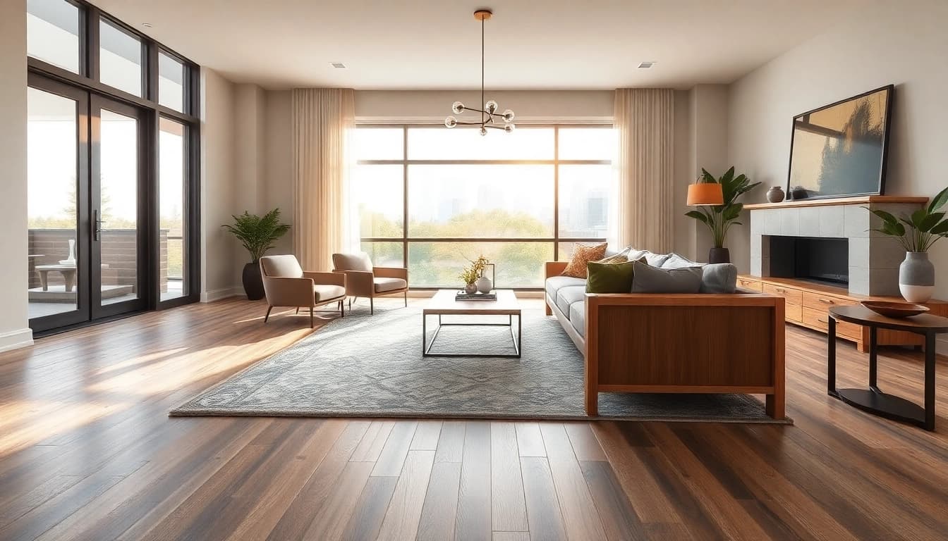 Enhance your space with flooring Chicago offers, showcasing the Juneau LVP for elegance and durability.