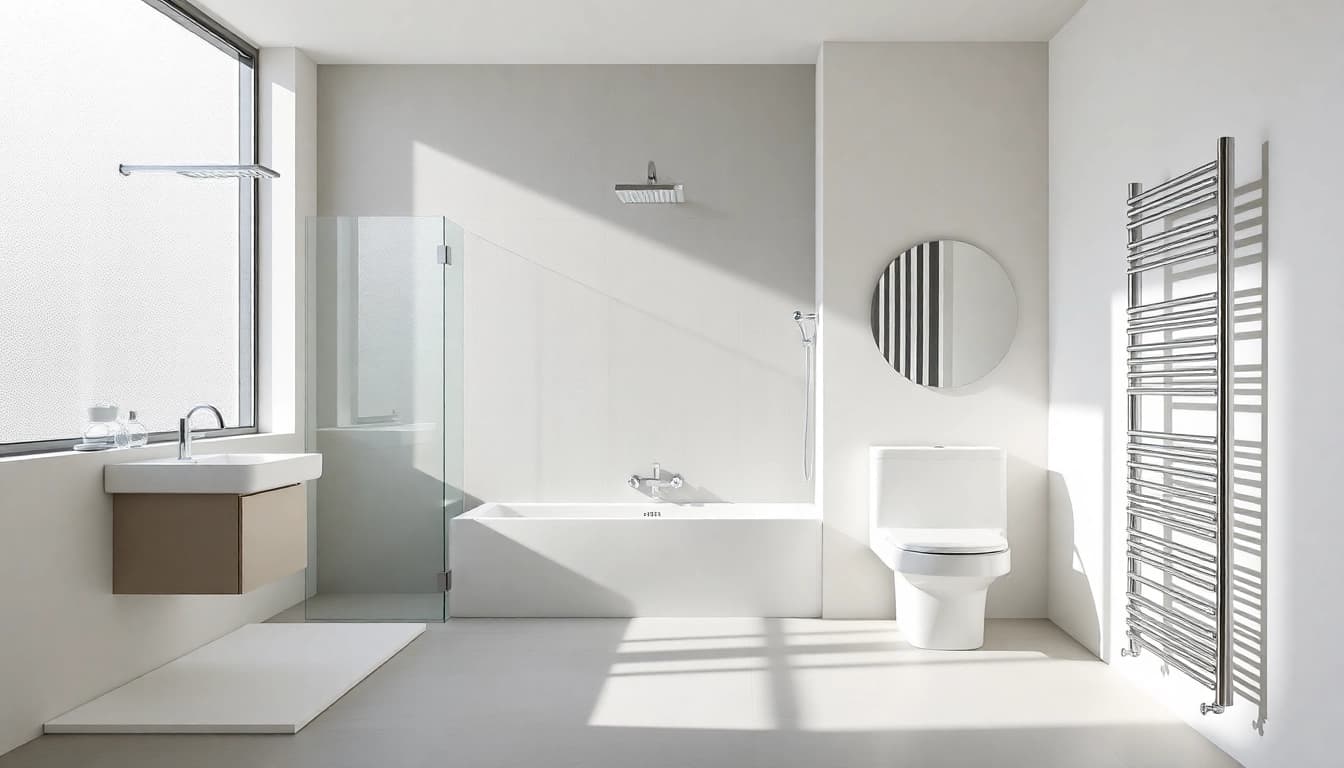 Produkte von sonni sanitär GmbH in einem modernen Badezimmerumfeld präsentieren.