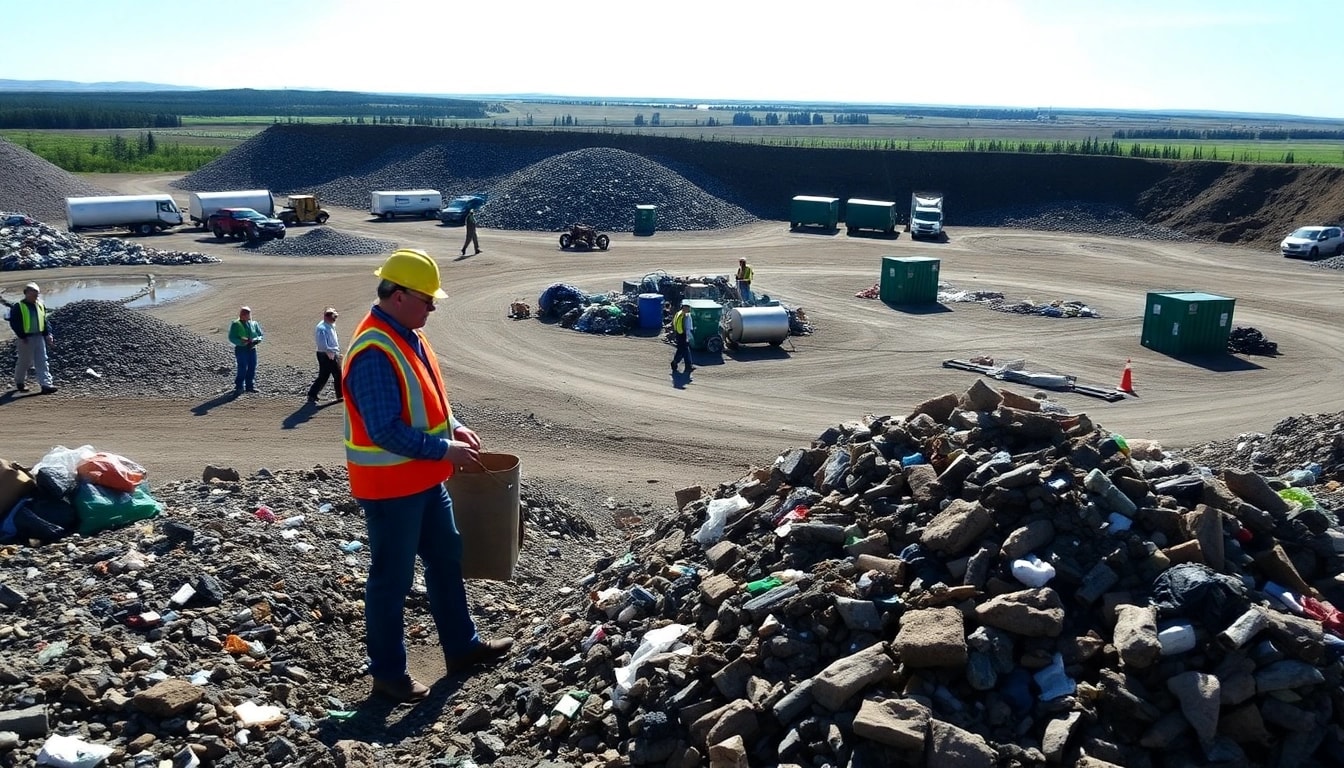 Manage waste effectively at the Bonnyville dump with organized disposal and recycling stations.