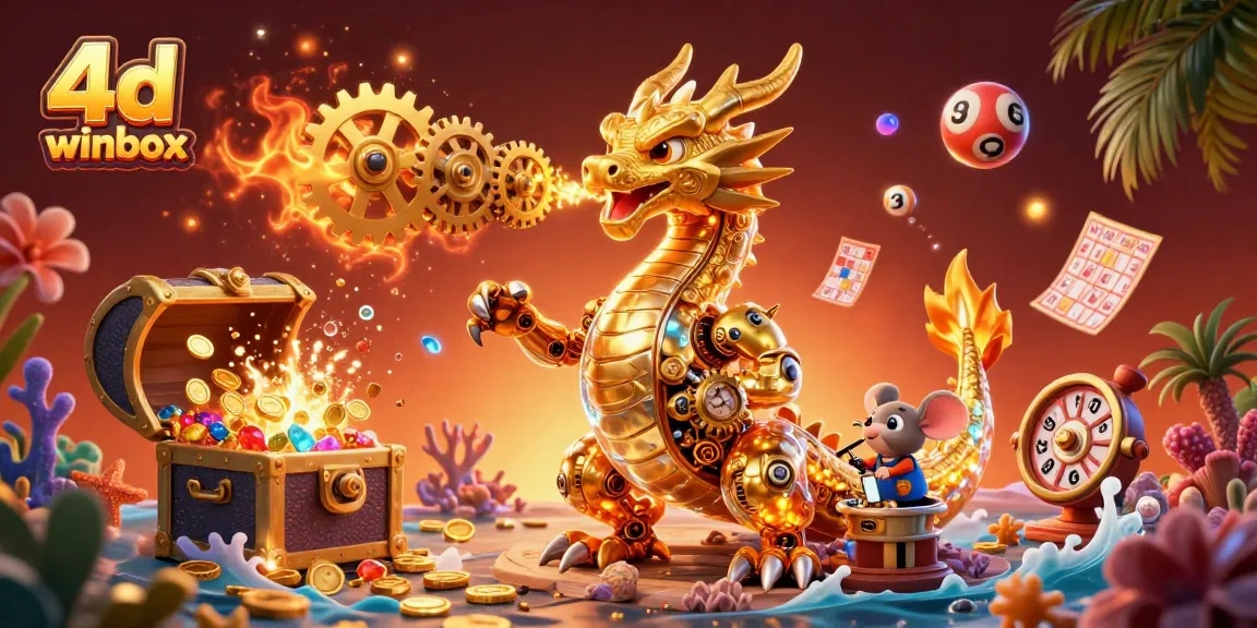 Experience the excitement of playing 4d winbox lottery with a captivating dragon scene.