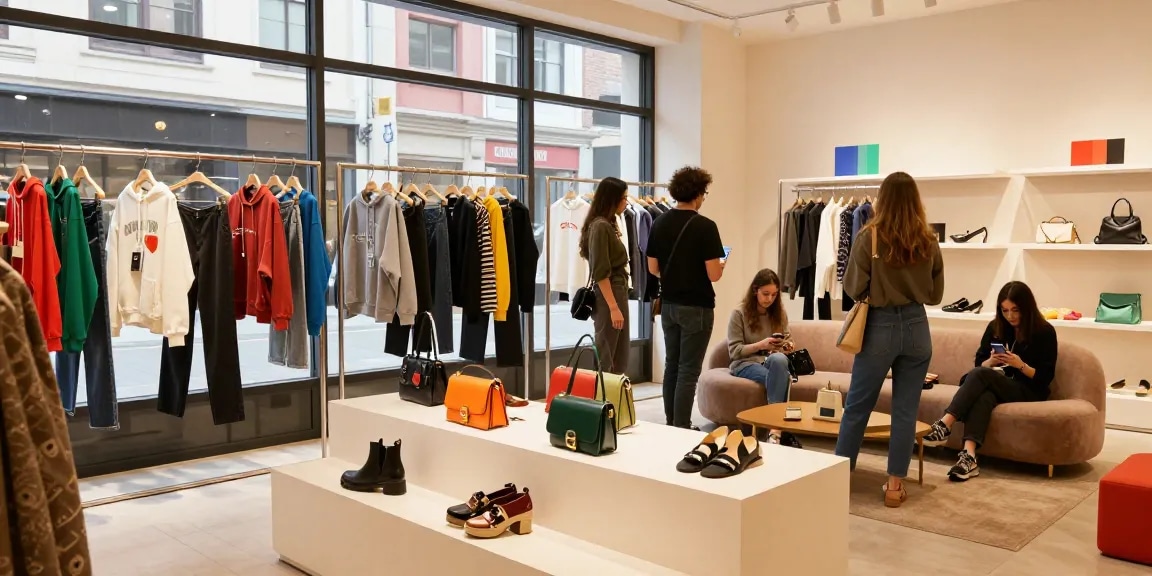 Fashion-conscious shopper engaging with high-end replica products at https://shs-dome5.com/ boutique in an urban setting.