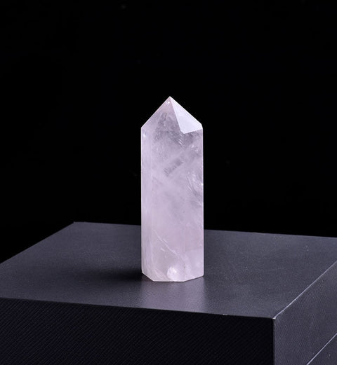 Natural Rose Crystal Quartz Mineral Ornament