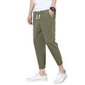 Men's Casual Solid Color Waist Drawstring Long Trousers