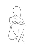 Abstract Lady Line Drawing Nordic Wall Art