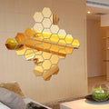 Hexagon 3D Acrylic Mirror Wall Stickers