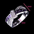 Purple Crystal Lady Ring