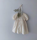 Casual Cross Cotton Linen Short Sleeve Princess Dress