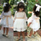Knee-Length Bridesmaid White Dress
