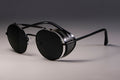 Retro Round Metal Steampunk Sunglasses
