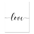 Nordic Back White Style Sweet Love Wall Art Canvas