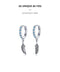 Turquoise Stone Feather Dangle Earrings