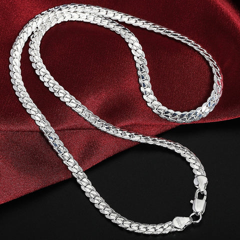 Silver Sterling Sideways Necklace