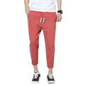 Ankle Tied Pockets Drawstring Pants