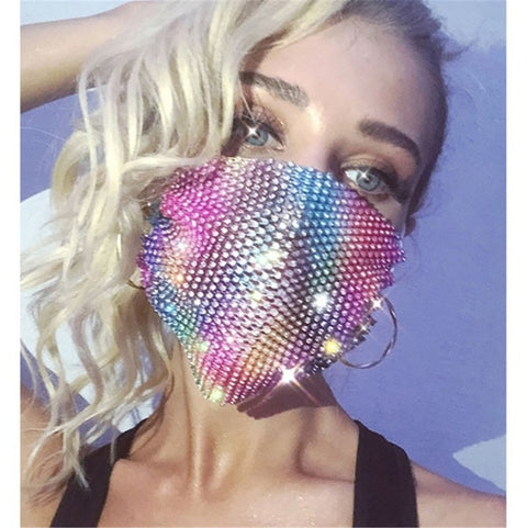 Colorful Crystal Cosplay Face Mask
