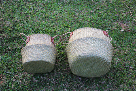 Natural Seaweed Woven Basket
