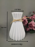 White Imitation Rattan Plastic Vase