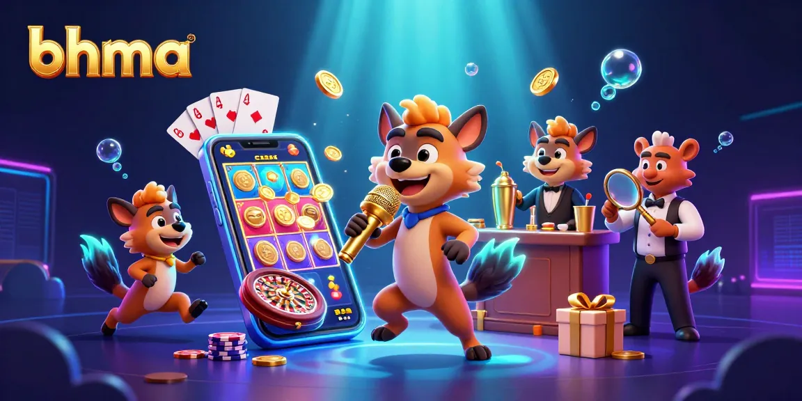 Experience the thrill of bhma in this vibrant casino scene featuring humorous hyena characters.