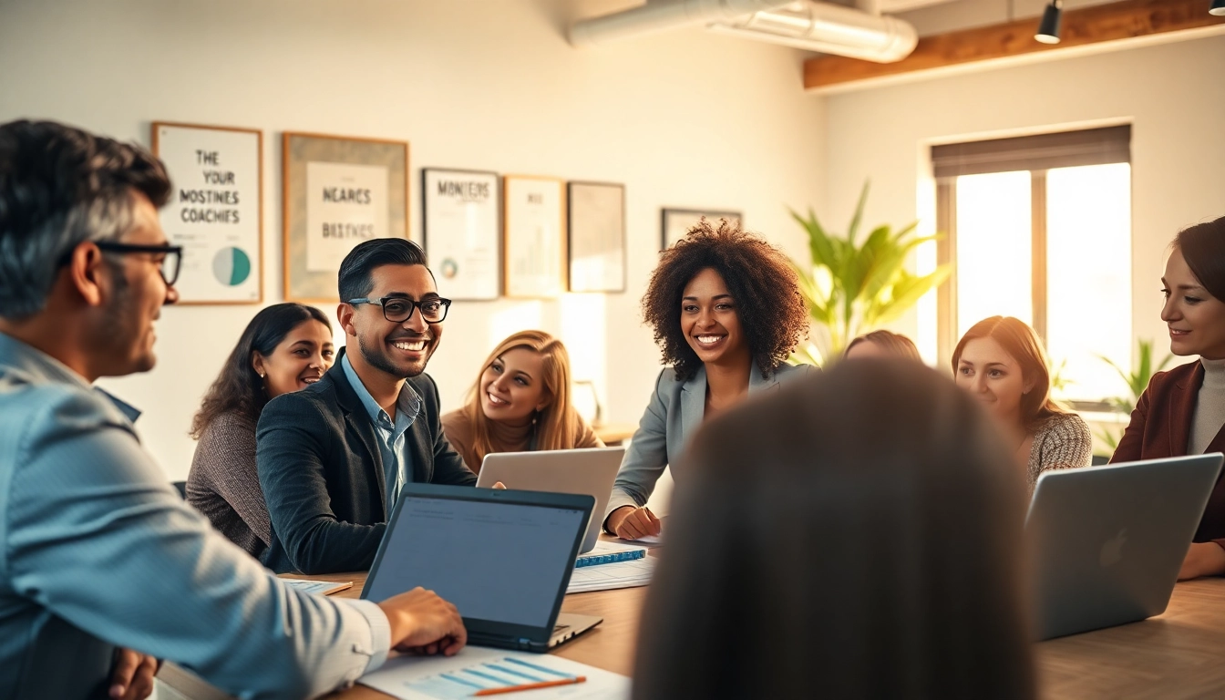 Engage in business coaching near me, where professionals collaborate and expand their skills.