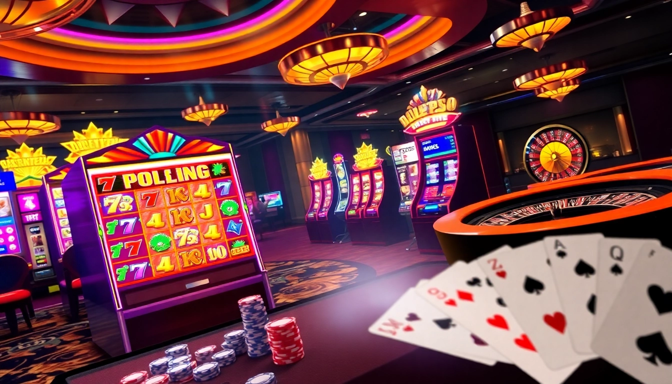 Experience the thrill of slot pragmatic play with a vibrant casino scene of joyful spinning reels.