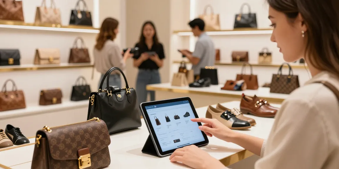 High-quality shopping experience at a 레플리카 사이트 showcasing designer products