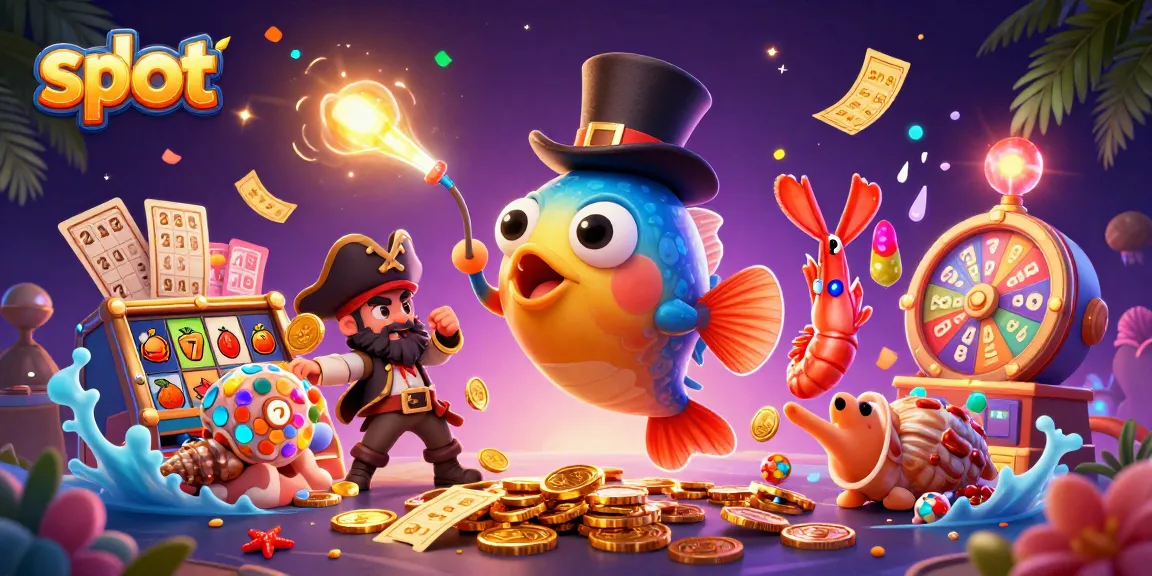 Menangkan slot dengan ikan pemancing bersilau mengundang koin emas.