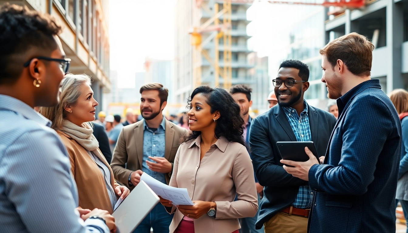 Join dynamic discussions at construction networking events with engaged professionals in an energetic atmosphere.