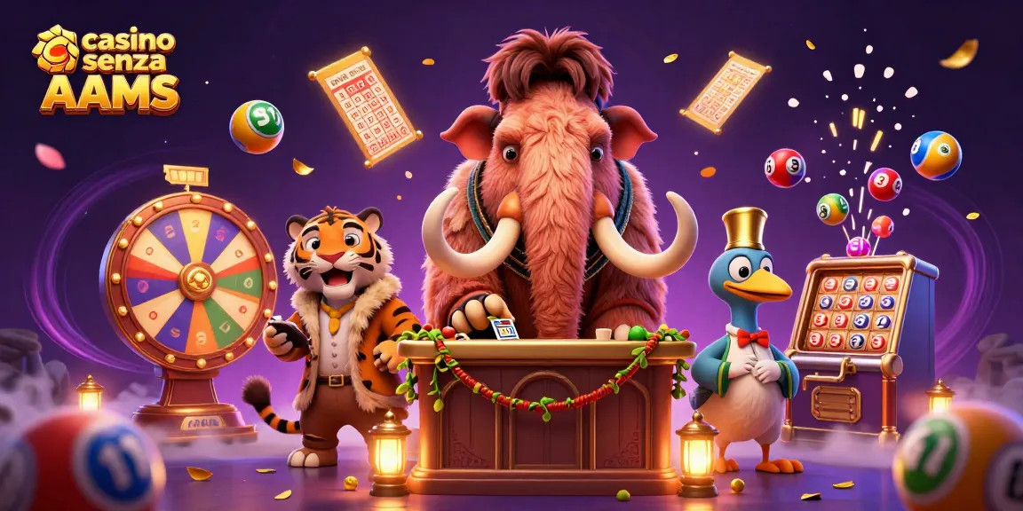 Giocatori che si divertono con i giochi di casinò senza AAMS e palloni colorati in un'atmosfera festosa.