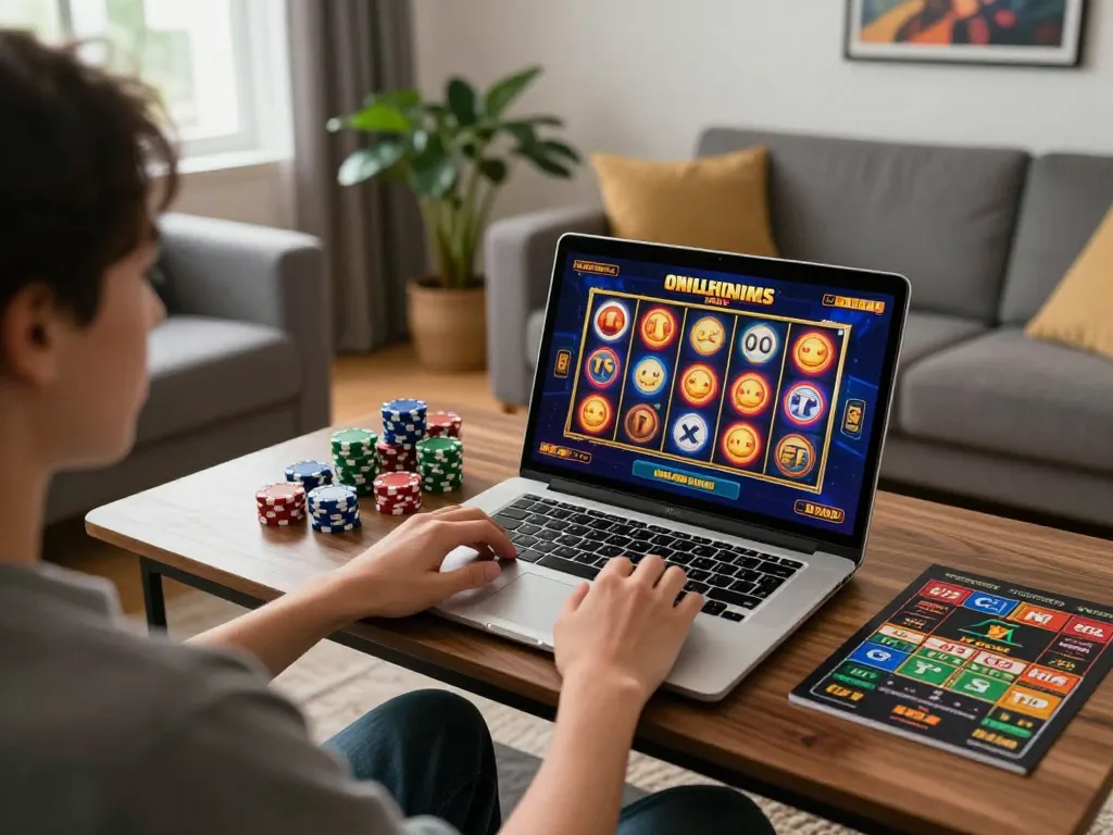 Engaging with link hargatoto for high RTP slots in a cozy home gaming setup.