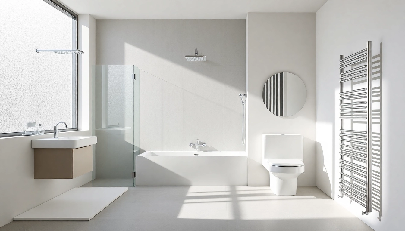 Produkte von sonni sanitär GmbH in einem modernen Badezimmerumfeld präsentieren.