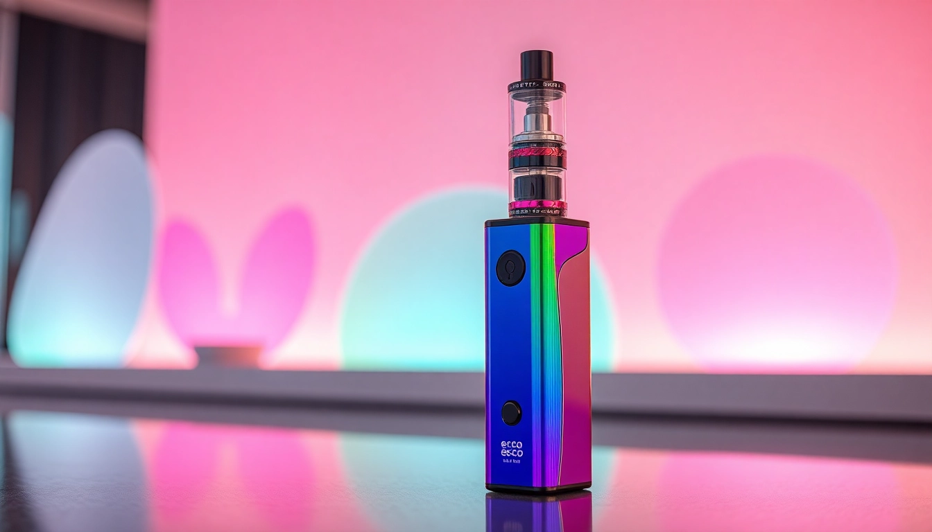 Catch a glimpse of the stylish esco bar vape with vibrant colors and a modern design.