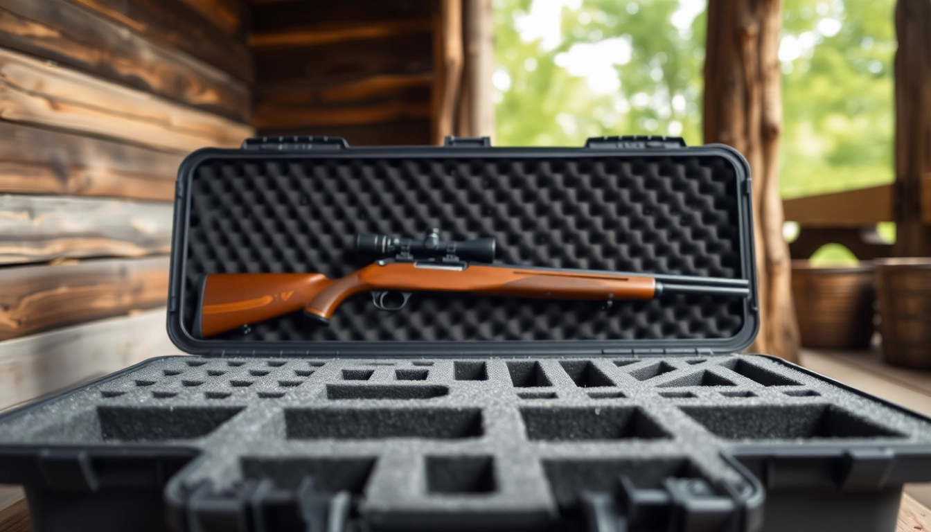 Foam for rifle case showcasing precision cutouts, designed for effective firearm protection.
