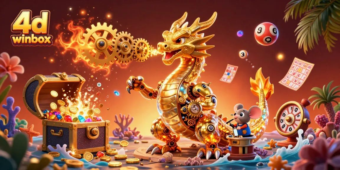 Experience the excitement of playing 4d winbox lottery with a captivating dragon scene.