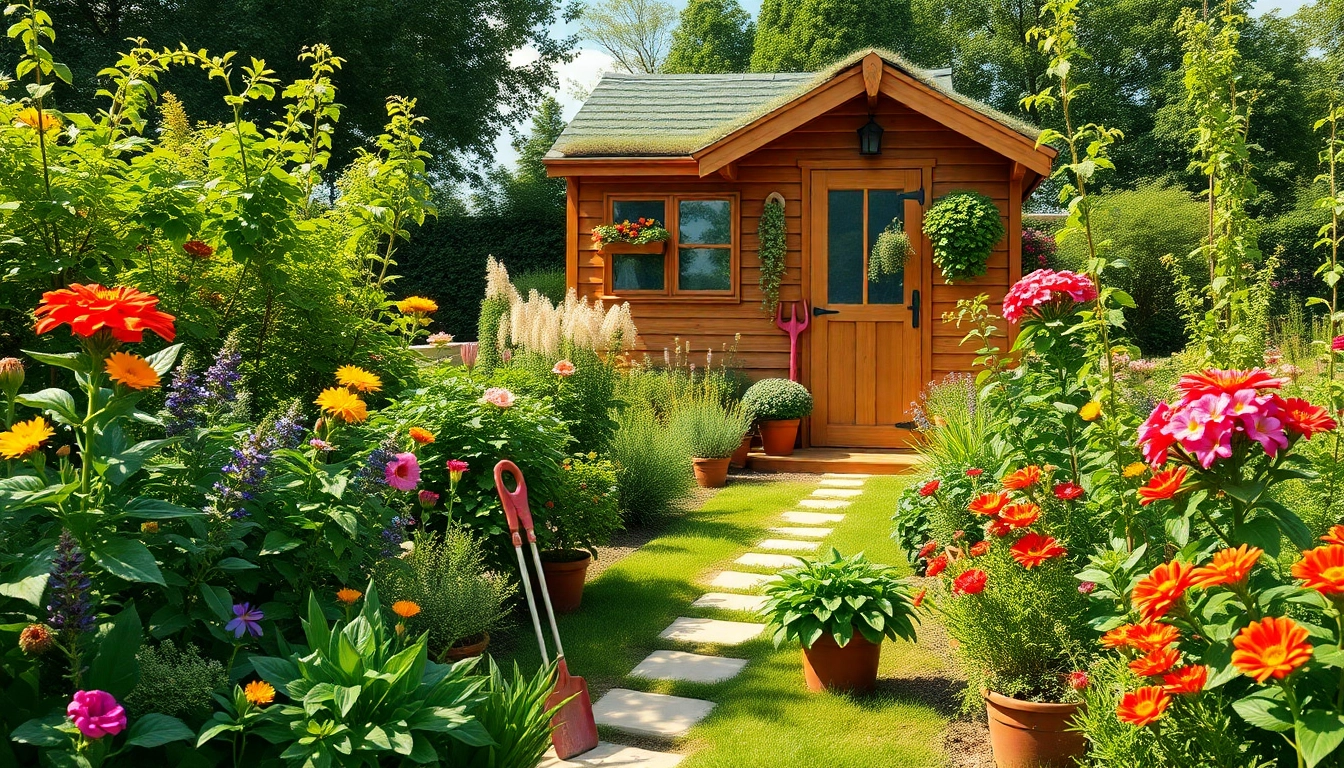 Powerful gardening tutorial featuring a vibrant garden scene filled with colorful plants and flowers.