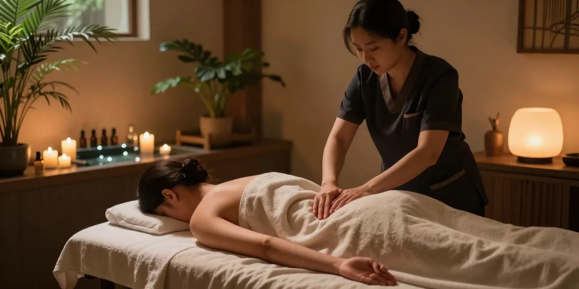 Relaxing Swedish massage therapy session showcasing a tranquil spa environment with soothing elements for full relaxation