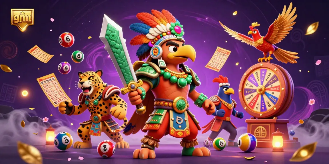 gfm showcases vibrant casino energy with Aztec hero, lively lottery elements, and magical aesthetics.