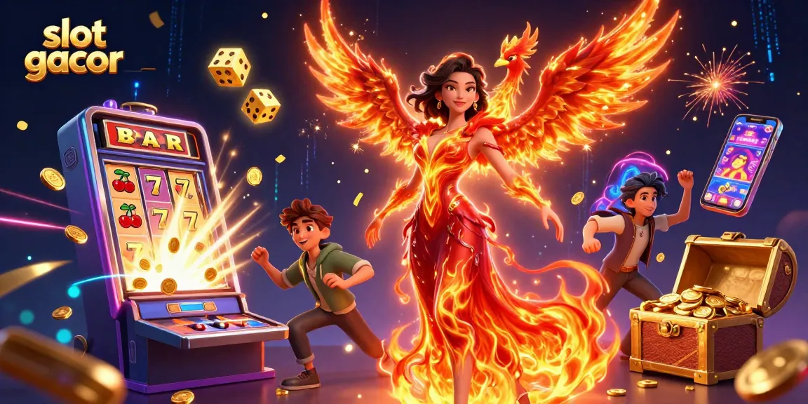 Experience thrilling slot gacor gameplay with a stunning Asian character amidst jackpot bursts and vibrant casino elements.