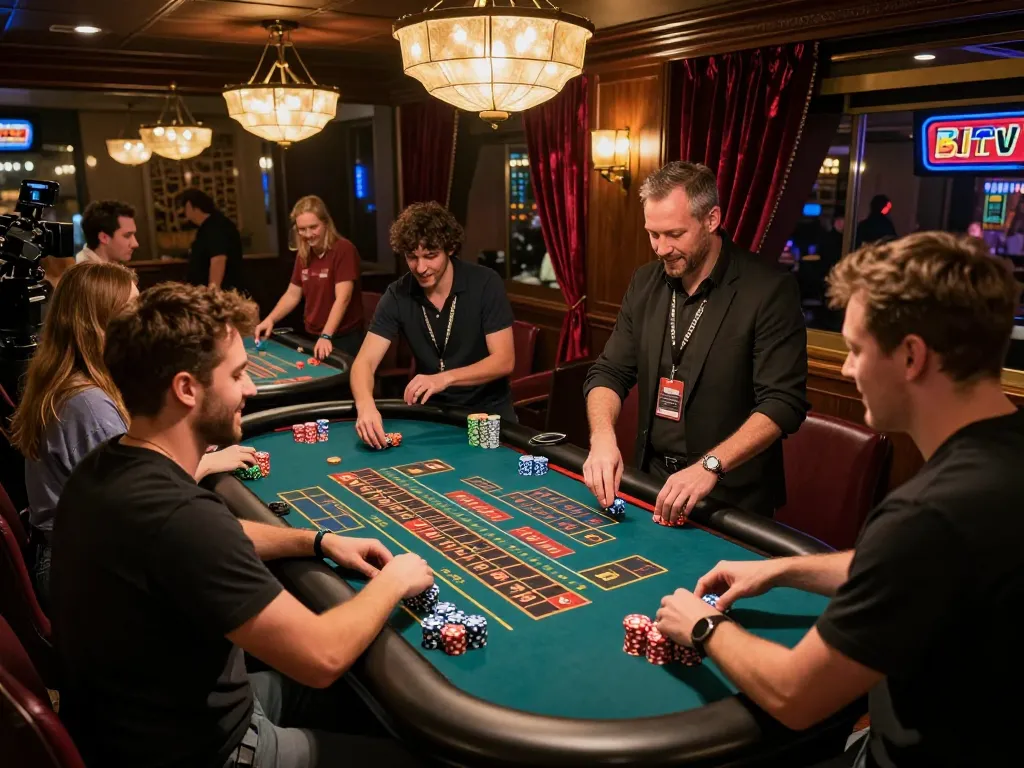 Players engaging in thrilling roulette gameplay at B52 club with vibrant atmosphere and warm lighting