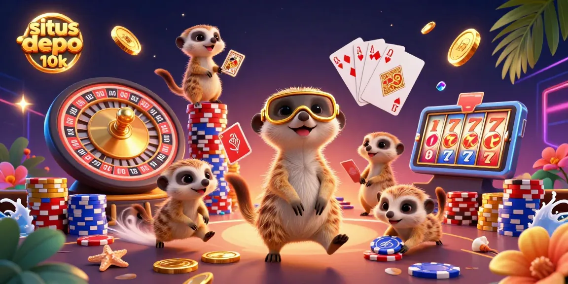 Engage in the thrilling world of situs depo 10k as meerkats run a vibrant casino operation with dynamic elements.