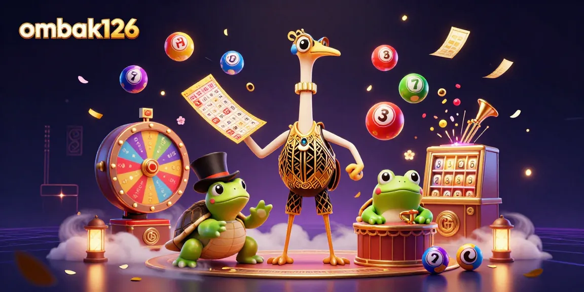 Engage in thrilling gameplay with ombak126 in a vibrant, lively casino scene packed with excitement.