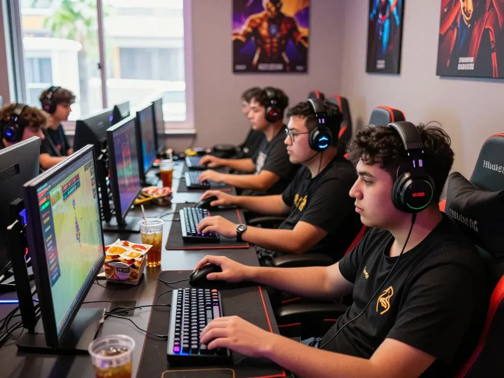 Players enjoying Game bài hubet88 in a vibrant online gaming atmosphere.