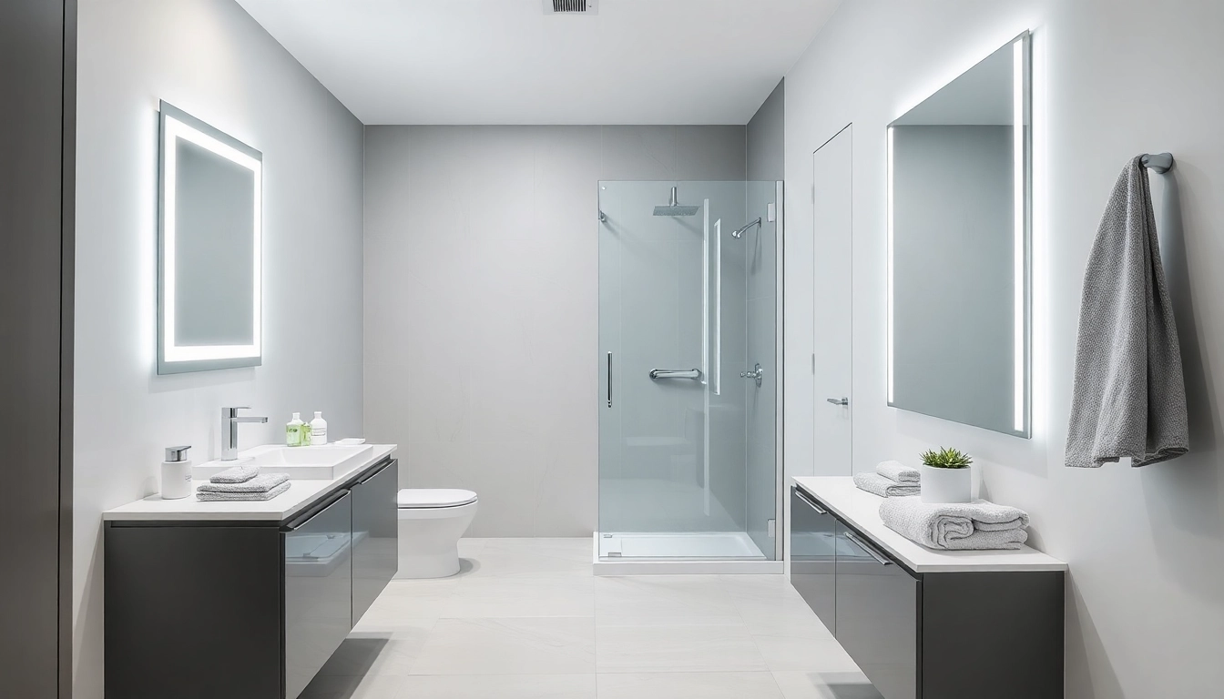 Aménagez votre salle de bain avec sirhona fr, cabines de douche modernes et miroirs LED.