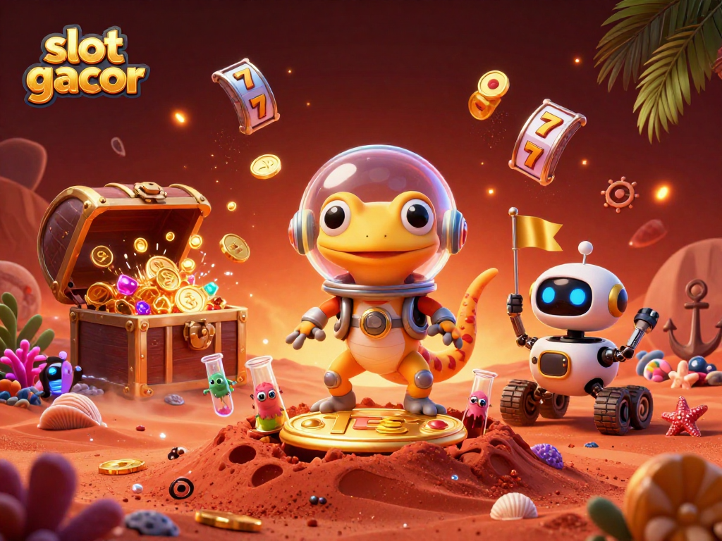 Menangkan slot gacor dengan mengamati gecko Mars yang menemukan kasino emas di Mars.