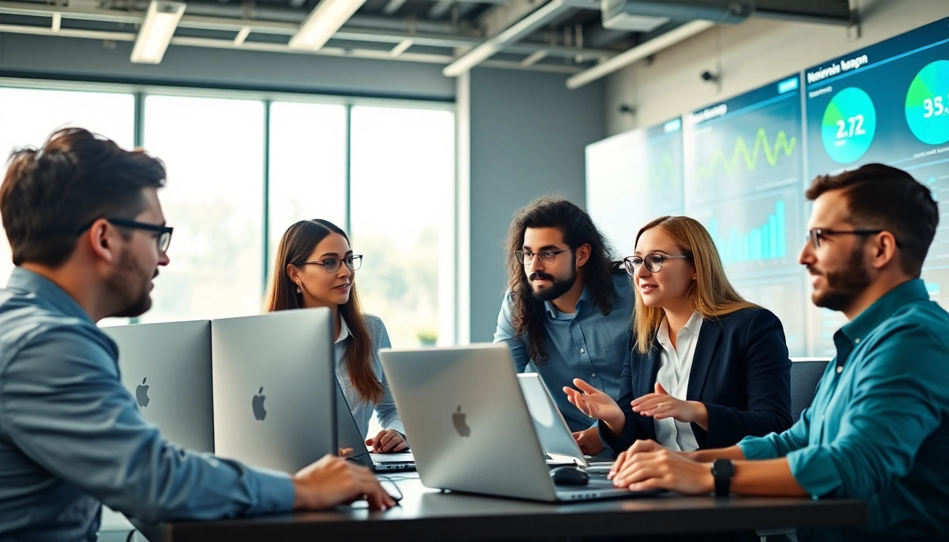 Engage with managed it services lakeland by a professional IT team in a modern office, fostering collaboration.