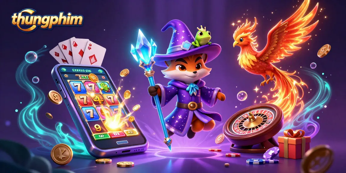 Spin vibrant slots and chase jackpots in the fantasy world of thungphim with a wizard and phoenix.