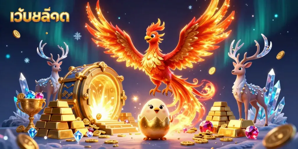 เล่น เว็บสล็อต และสัมผัสการเสี่ยงโชคกับฟีนิกซ์ไฟและอัญมณีล้ำค่าในเกมสล็อต