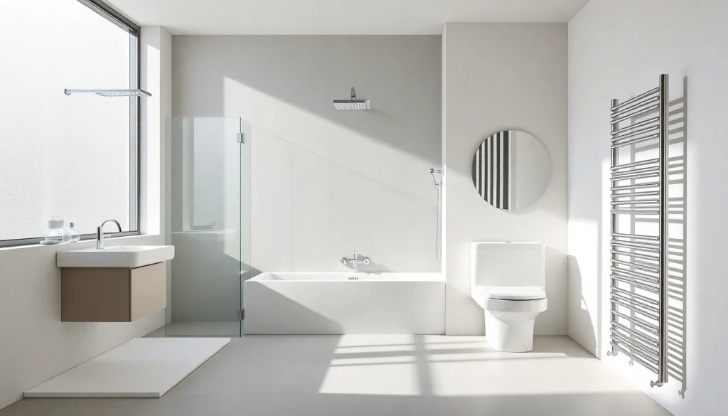 Produkte von sonni sanitär GmbH in einem modernen Badezimmerumfeld präsentieren.