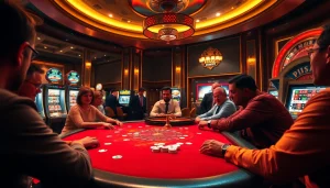 Join the excitement at the poker table featured at https://f8bet.dental/ with players engaged in high-stakes action.