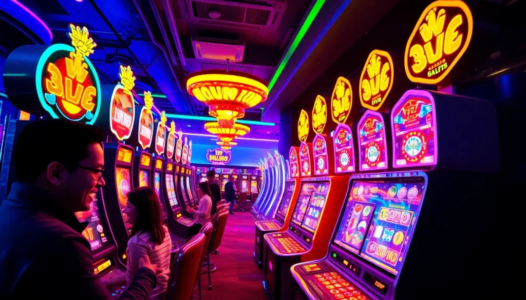 Exciting online slot gaming scene featuring hoki138 pro's vibrant atmosphere and engaging players.