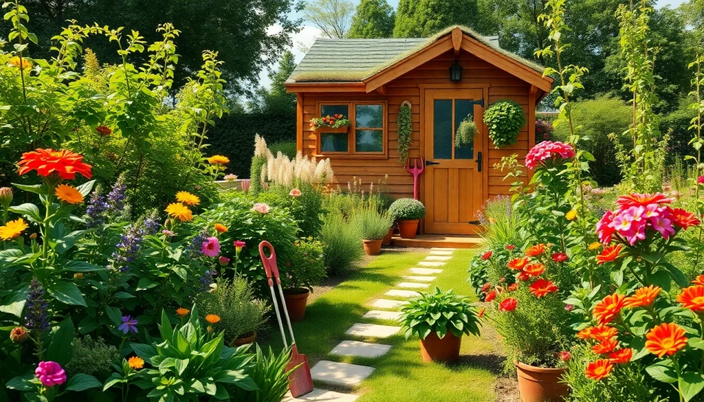 Powerful gardening tutorial featuring a vibrant garden scene filled with colorful plants and flowers.